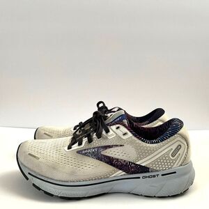 Brooks Ghost 14 Sneakers White Running Comfort Shoes 1203561B186 Women Size 10.5